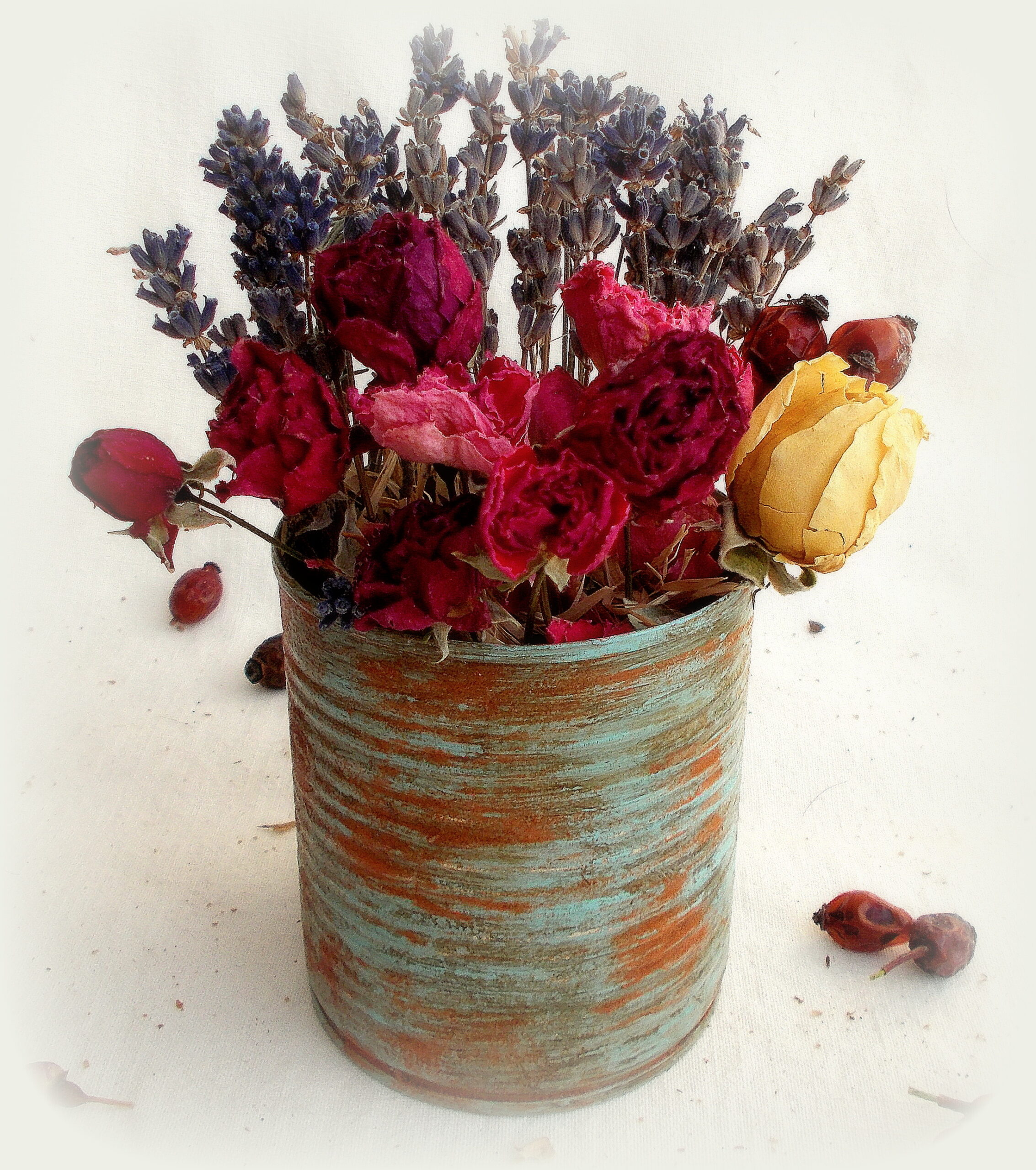 Dekorácia zo sušených kvetov