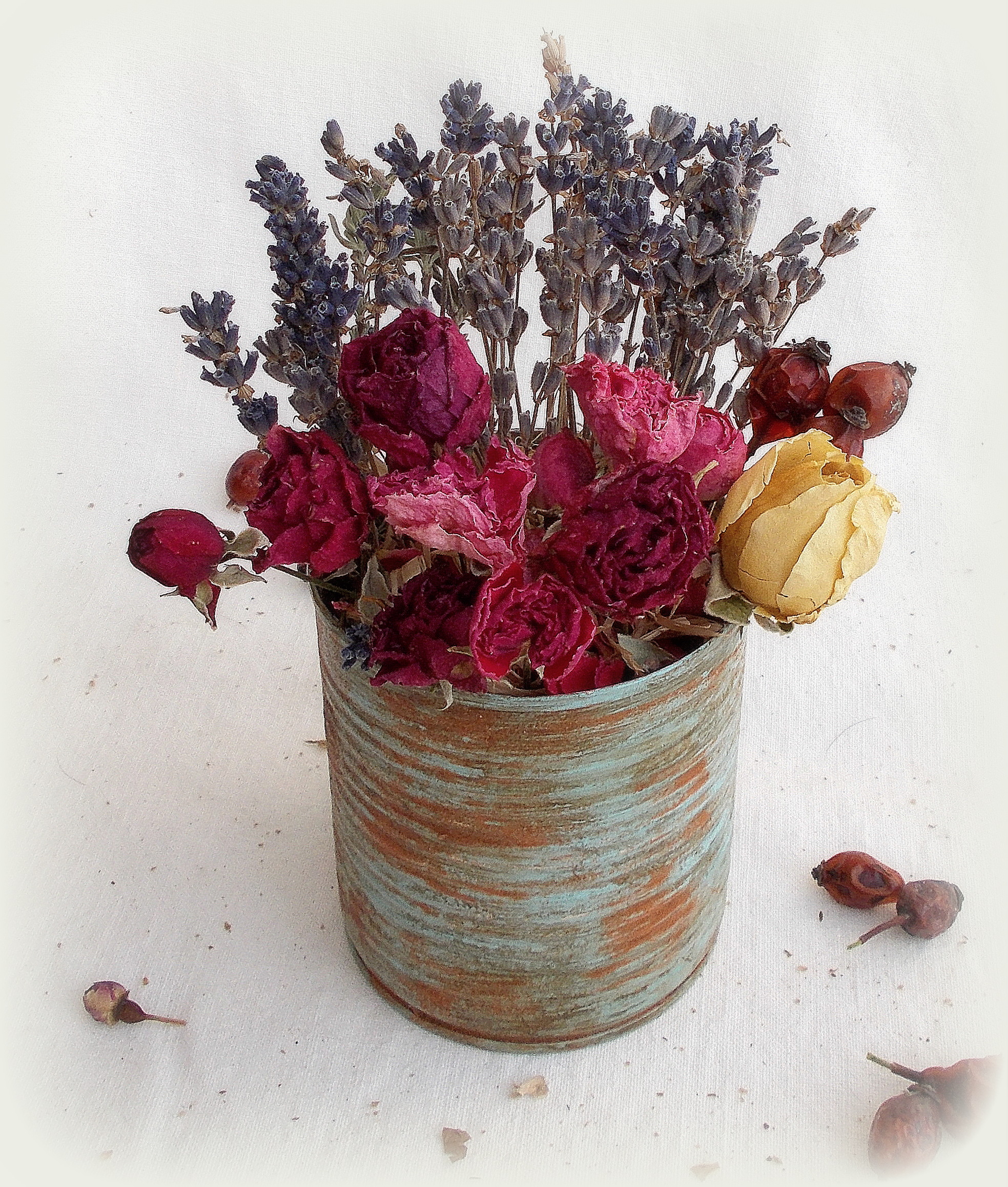 Dekorácia zo sušených kvetov