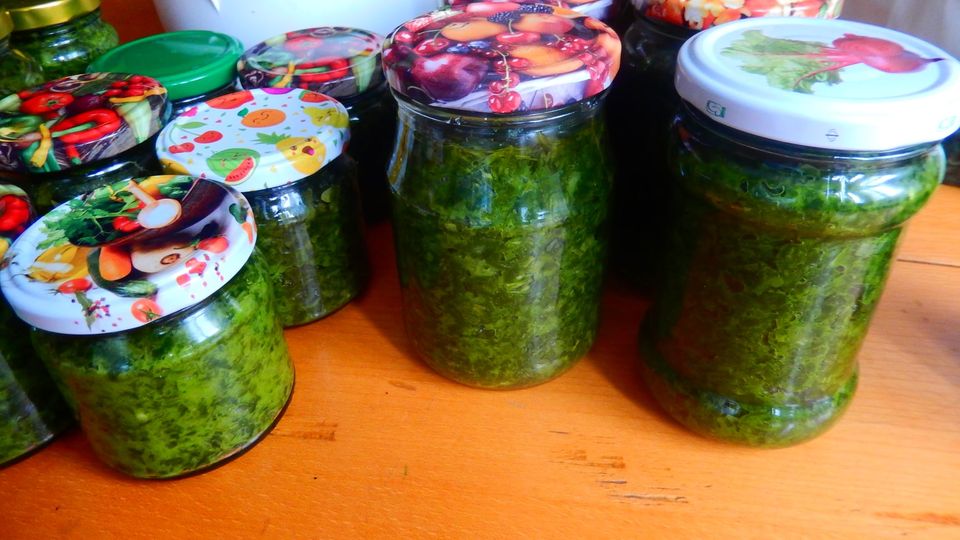 Medvedí cesnak – pesto, soľ, sušený