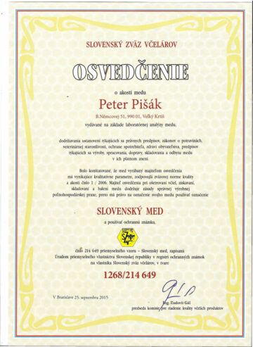 1000_pdf_osvedcenie_slovensky_med_peter_pisak