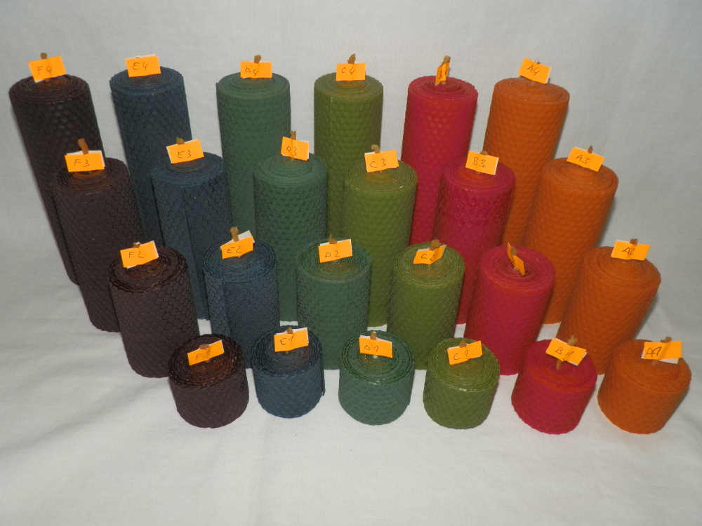 Točené farebné ( medzistienkové) sviečky – rôzne