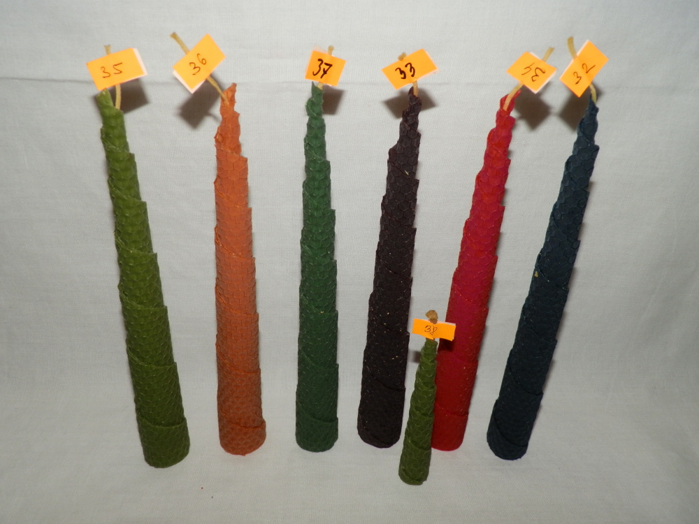 Točené farebné ( medzistienkové) sviečky – rôzne