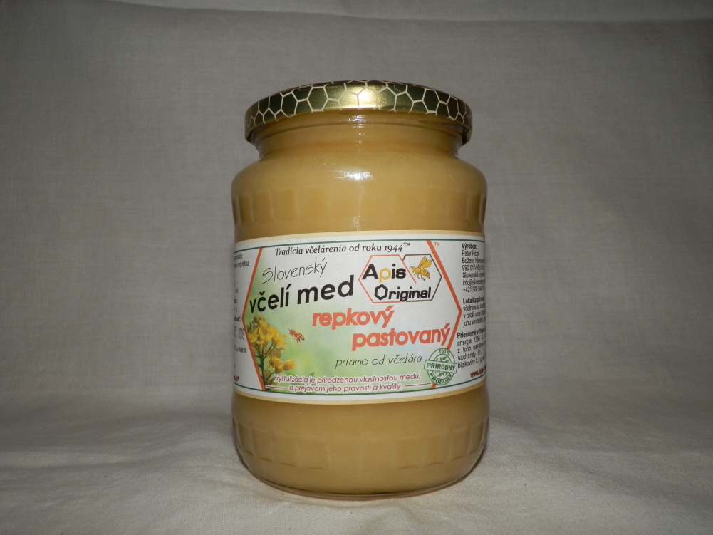 Repkový pastovany včelí med priamo od včelára